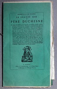 Révolution française : couverture de « La grande joie du Père Duchesne » vers 1790. Collection privée - Unknown artist