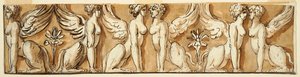 Frise avec sphinx - Unknown artist