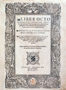 Frontispice du Liber octo missarum (1541) - Unknown artist
