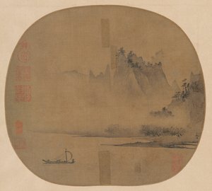 Plein voile sur la rivière brumeuse - Unknown artist