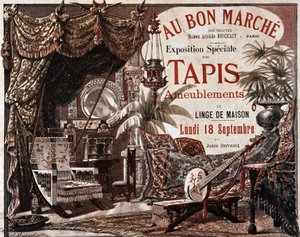 Meubles et tapis de meubles - publicité du magasin "Le bon marché", fin 19ème siècle - Unknown artist