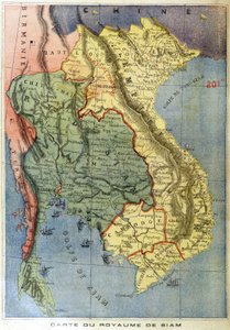 Carte géographique du royaume de Siam - dans « Le Petit Journal »
