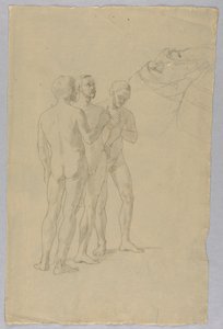 Groupe de trois nus masculins - Unknown artist