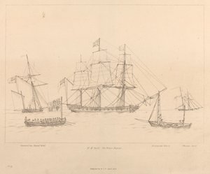 Yacht de Sa Majesté Le Prince Régent et son canot - Unknown artist