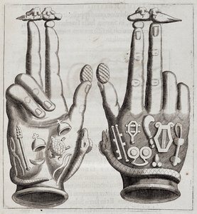 Mains dans "Mensae Isiaca" (discours de la Grande Mère des Dieux, ses sceaux, ses bijoux et amulettes et quelques-unes de ses figures) - Unknown artist