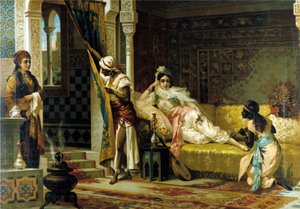 Harem. Chromolithographie du XIXe siècle