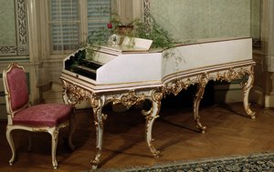 Clavecin du compositeur autrichien Wolfgang Amadeus Mozart (1756-1791) - Unknown artist