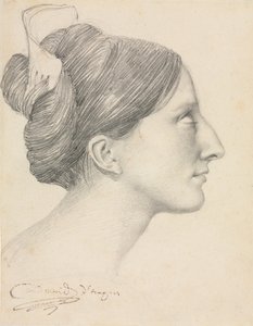 Tête de femme de profil (George Sand) - Unknown artist