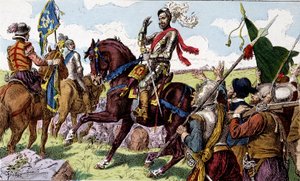 Henri IV (1553 - 1610) à la bataille d