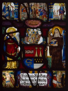 Panneau héraldique aux armes de Fridoinus Summerer, abbé de Muri, Suisse - Unknown artist
