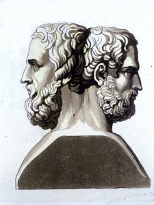 Hérodote (484 av. J.-C. - 425 av. J.-C.), historien grec et Thucydide (ca. 465 av. J.-C. - 395 av. J.-C.), historien grec. - Unknown artist
