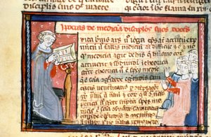 Hippocrate donnant une course - Enluminure du Moyen Âge (ref. 418) - Unknown artist