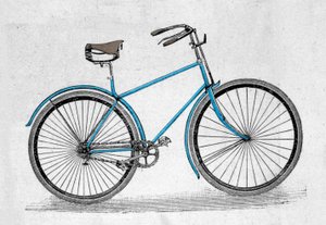 Modèle de bicyclette en caoutchouc creux. L