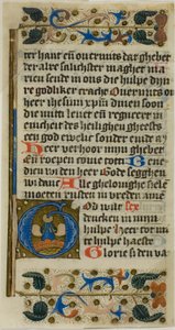 Initiale "G" enluminée provenant d