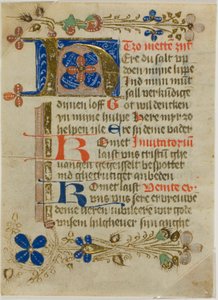 Initiale "H" enluminée provenant d