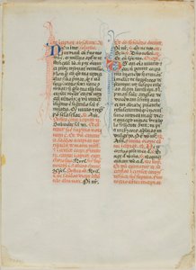 Feuille de manuscrit enluminée - Unknown artist