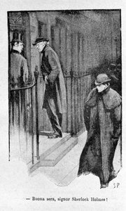 Illustration du livre Sherlock Holmes. Fin du 19ème siècle