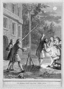 Illustration de la fable « Un animal dans la lune » de Jean de la Fontaine - Unknown artist