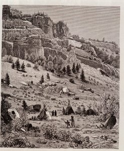 Campement indien dans la forêt de Kaibab, USA - dans « Tour du Monde » - Unknown artist