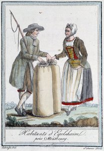 Habitants près de Strasbourg - Unknown artist