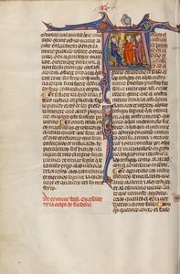 Initial A : Deux hommes devant un juge - Unknown artist