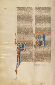 Initiale B : Le Christ avec David jouant de la harpe - Unknown artist