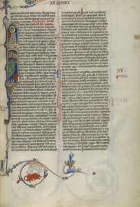 Initiale I : Saint Jacques avec le Christ au-dessus - Unknown artist