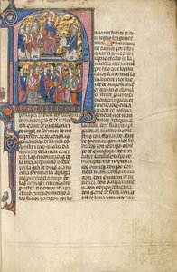 Initial N : Vidal de Canellas offre son texte au roi Jacques - Unknown artist