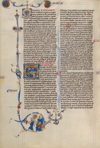 Initiale O : Évêques et moines - Unknown artist