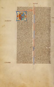 Initiale O : Dieu parle à un prophète