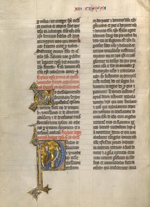 Initial P : Saint Paul et un prêtre - Unknown artist