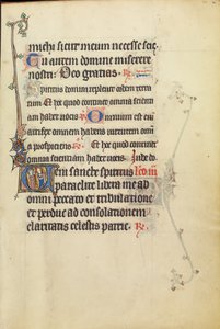 Initial V : Un saint homme et une sainte femme en conversation