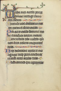 Initial V : Un homme en prière - Unknown artist