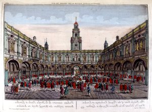 Intérieur de la Bourse Royale de Londres - Vue optique