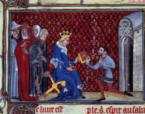 Jacques Bauchant présente son livre au roi Charles V - Unknown artist