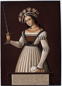 Jeanne la Pucelle, avec une épée - dans « Jeanne d