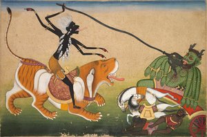 Kali attaquant Nisumbha - Unknown artist