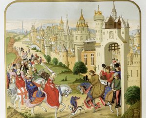 Le roi de France Charles IV reçoit la visite de sa sœur la reine d
