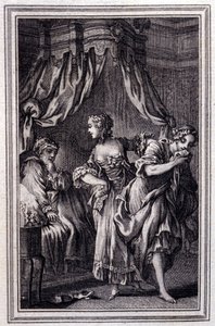 La Chageure des trois commerces - dans « Contes et nouvelles en vers » de Jean La Fontaine. 1762 - Unknown artist