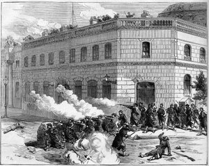 La Commune de Paris en 1871. Défense du Palais de l