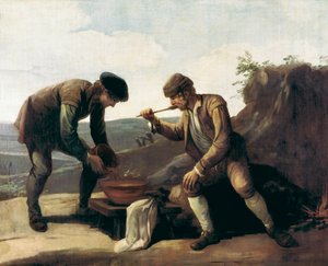 La Sopa Boba ou le petit-déjeuner, peinture anonyme du 18e siècle. Madrid. Fondation Lazaro Galdiano - Unknown artist