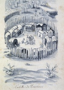 La ville de Pomeivue (camp de colonie au Canada) - Unknown artist