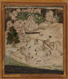 Paysage - une scène de chasse - Unknown artist