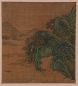 Paysage : collines, vallée et ruisseau - Unknown artist