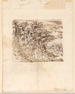 Paysage; verso : Conception grotesque - Unknown artist