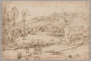 Paysage avec Rivière et Moulin - Unknown artist