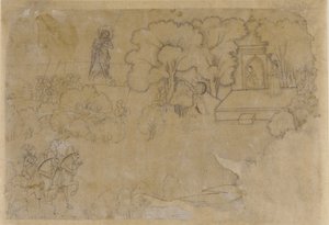 Paysage avec une figure de la Vierge Marie - Unknown artist