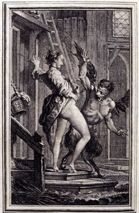 Le Diable de Papefiguière dans « Contes et nouvelles en vers » par Jean de La Fontaine. 1762. - Charles Eisen