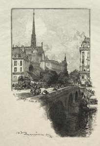 Le Pont St. Michel - Unknown artist