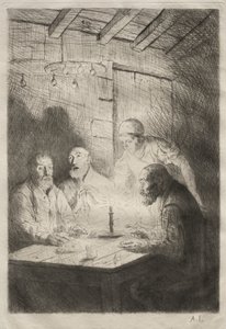 Le Souper chez misère - Unknown artist